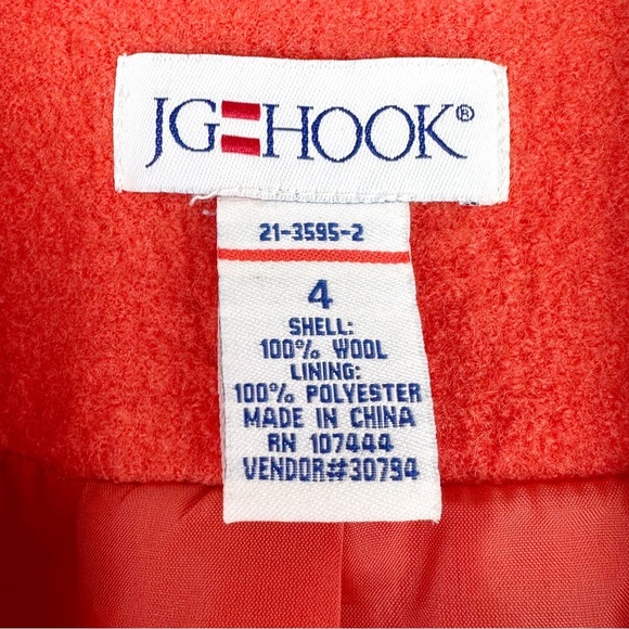 JG Hook Vintage Orange Wool Blazer Coat - Picture 3 of 10